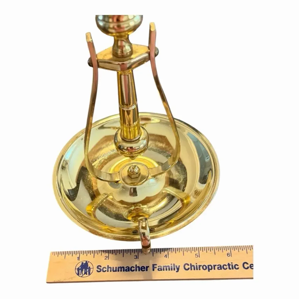VTG 2 Baldwin Brass SWINGING GIMBAL Self Leveling Chamberstick Holder 7”x6” READ